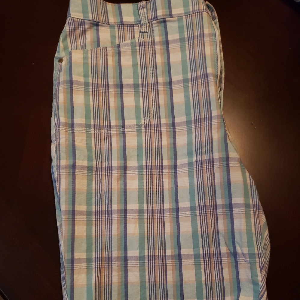 Gloria Vanderbilt Plaid Bermuda Shorts
